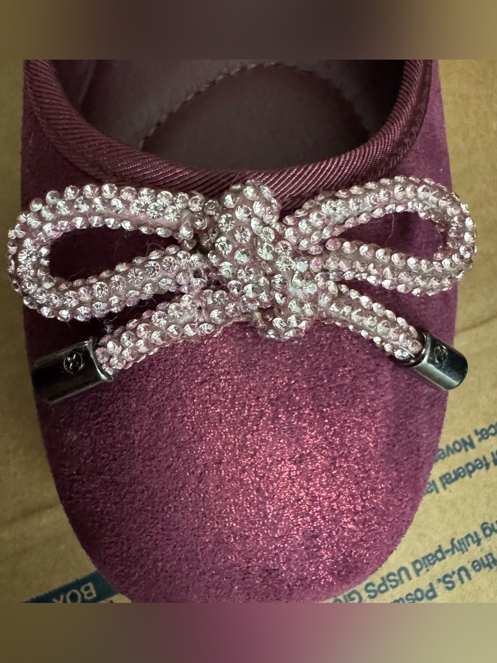 Kenneth Cole Reaction Elstree Jewel Ballet Flats Women 7 Burgundy Rhinestone NWT - Picture 16 of 16